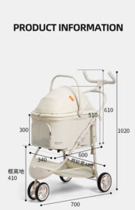 छोटे मध्यम कुत्ते और बिल्ली <span class=keywords><strong>3</strong></span>-पहिया लोहे हल्के <span class=keywords><strong>3</strong></span>-इन-1 फोल्डेबल रोलर समायोज्य पोर्टेबल सुविधा संगत कार - Product Image 5