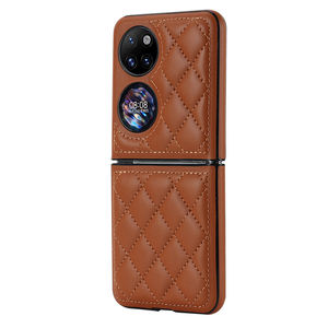 Durable Stitch Diamond PU Funda de teléfono de cuero para <span class=keywords><strong>Huawei</strong></span> <span class=keywords><strong>Pocket</strong></span> 2 <span class=keywords><strong>P50</strong></span> <span class=keywords><strong>Pocket</strong></span> Funda trasera de teléfono plegable para <span class=keywords><strong>Huawei</strong></span> <span class=keywords><strong>Mate</strong></span> X3/X5 - Product Image 3