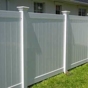 Clôture de sécurité en PVC blanc de haute qualité 6x8 pieds, <span class=keywords><strong>poteau</strong></span> de clôture en vinyle, modélisation 3D, design moderne, écologique, treillis, portails - Product Image 1
