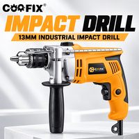 Perceuse à percussion électrique COOFIX 900W, mandrin à clé de 13 mm, 2800 tr/min, pour le travail de la maçonnerie, du bois et du métal