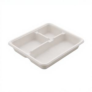 Barquettes jetables écologiques biodégradables et compostables en bagasse de canne à sucre, compatibles micro-ondes, 20 à 40 pièces, pour dîner et réceptions - Product Image 1