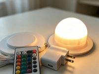 Insert LED sans fil pour base de meubles en acrylique lumineux, batterie rechargeable, télécommande, étanche