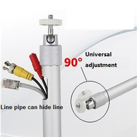 Support de caméra télescopique en alliage d'aluminium, équipement de sécurité, matériel universel, base de fil caché, support de caméra CCTV, 30-60 cm