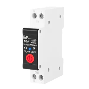 1P Din Rail WIFI Smart Energy Meter Power Consumption kWh Meter Circuit Breaker 63A Timer Switch Relay Voltmeter for Smart Home