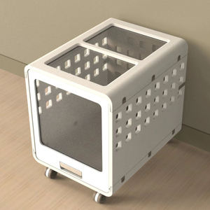 Cage de style meuble pour chiens de taille moyenne chenil d'intérieur esthétique pour chiots avec porte maison décorative moderne en fil de bois pour animaux de compagnie - Product Image 1