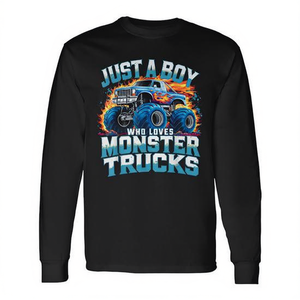 Camiseta de manga larga Just A Boy Who Loves Monster Trucks - Product Image 2
