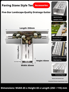 Canaletas de drenaje personalizables para patios y balcones exteriores, de acero inoxidable 304 en forma de U, accesorios. - Product Image 3