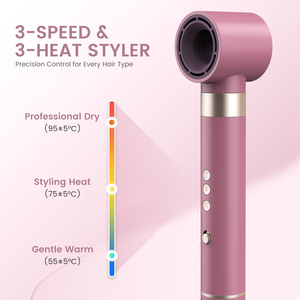 <span class=keywords><strong>PRITECH</strong></span> 6 en 1 de alta velocidad de aire caliente Styler 105000RPM potente secador de pelo cepillo o rizador - Product Image 3