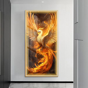 Phoenix <span class=keywords><strong>Nirvana</strong></span> pintura de pared decorativa pájaro blanco frente a Phoenix y fuego paisaje auspicioso para sala de estar porche - Product Image 2