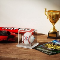 Rubik's-Cube empilable pour Baseball, mallette transparente en plastique, présentoir pour Baseball, boîte de rangement pour balles commémoratives, boîte en acrylique