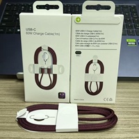 Kabel Pengisi Daya Ponsel Tahan Lama 1M Anyaman Kepang untuk iPhone 15 16 17 18 Paket Pengisian Cepat 60W PD Tipe C ke Tipe C