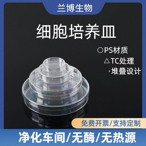 Placas de Petri Transparentes y Engrosadas con Tratamiento TC, Redondas de 35, 60 y 100 mm, para Cultivo Celular Debilitado, para Uso en Laboratorio - Product Image 5