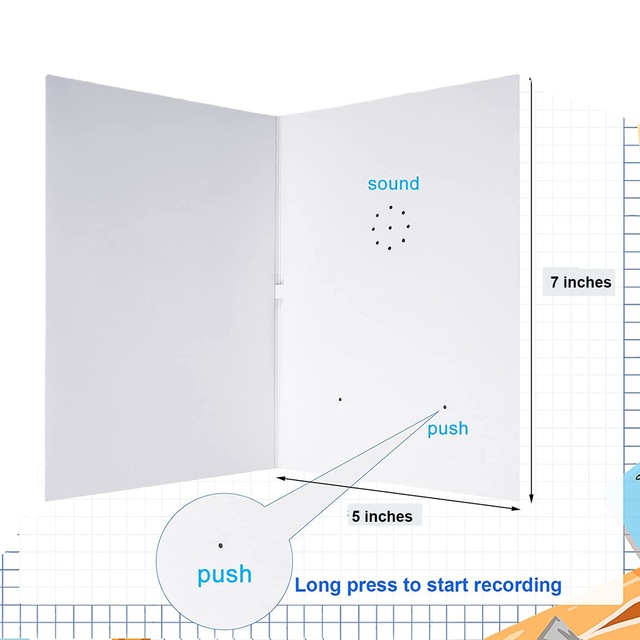 Wholesale Popular DIY Custom Voice Recordable Greeting Card Blank Souvenir Gift Recording 30 Seconds Personal Voice Message