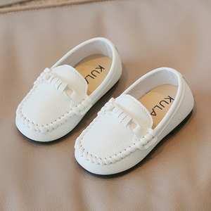 Wholesale Spring Summer Boys and Girls Antislip Bean Children's Loafer <strong>Shoes</strong> <strong>Velcro</strong> Outdoor Slip-ons Casual Kids Leather <strong>Shoes</strong> - Product Image 5