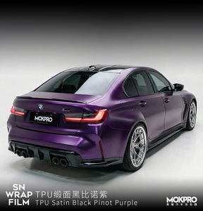 Vinilo Adhesivo TPU Satin Black Pinot Purple de 1.52*15m para Envolver Autos, Película Protectora de Pintura para Autos de TPU, PET y PVC, PPF - Product Image 4