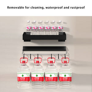 Creative <span class=keywords><strong>Diy</strong></span> Cuisine <span class=keywords><strong>Vaisselle</strong></span> De Stockage Organisateur Démontable Gratuit Poinçonnage Mur De Stockage Rack - Product Image 4