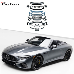 Kit carrosserie style SL63 <span class=keywords><strong>AMG</strong></span> pour <span class=keywords><strong>AMG</strong></span> SL R232 <span class=keywords><strong>2022</strong></span>+ – Pare-chocs avant, diffuseur arrière, jupes latérales – Ajustement direct, ABS non peint - Product Image 1