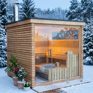 Moderna Stufa a Legna in Cedro Rosso da 6KW per Sauna Esterna, Capacità <span class=keywords><strong>6</strong></span> Persone, Vapore Umido - Product Image 1