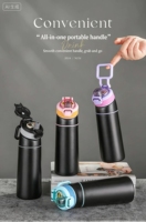 Superbe Gourde Isotherme Anti-fuite en Acier Inoxydable avec Paille Intégrée, Résistante au Lave-vaisselle, Idéale pour le Bureau et le Sport