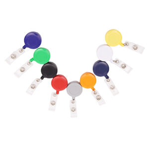 الجملة متعدد الألوان فارغة البلاستيك cna بكرات شارة مخصص الطبية المعلم ID بكرة الشارة القابلة للسحب التمساح كليب - Product Image 4