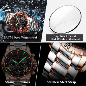 Montre automatique pour homme POEDAGAR Luxury Men Clock Hollow Tourbillon, étanche, lumineuse, en acier inoxydable + boîte - Product Image 3