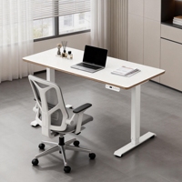 Bureau de travail électrique réglable en hauteur, en bois, personnalisable, OEM, pour ordinateur, moderne, disponible en gros