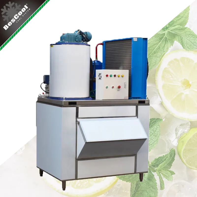 Direct Price BS-1.5T ice maker energy saving R404A ice production1500kg per day flake ice maker