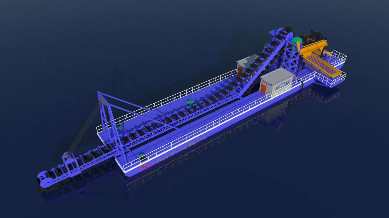 Keda China Professional Sand ladder Dredger/Bucket Chain Sand Dredger For River Lake sea dredging