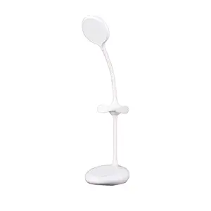 NEW USB Power Led Desk Lamp Fan Bed Reading Book Night Light LED Table Lamp 50 Battery Plastic Customized Logo White Clover 80