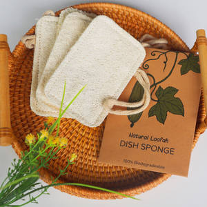Tampon à récurer biodégradable, lavable à la vaisselle, zéro déchet, Luffa, Lufa, Lufa, Lufa, plat naturel, éponge, paquet, 100% - Product Image 3