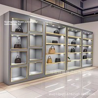 Présentoir de Modèles Personnalisé en MDF Écologique avec LED pour Salons Professionnels, Studios, Chaussures, Sacs, Cosmétiques et Technologie