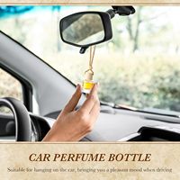 Diffuseur de voiture suspendu en verre transparent avec bouchon en bois, sérigraphie, 10 ml, pour parfums et huiles essentielles