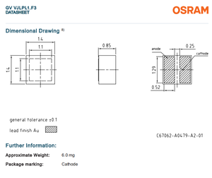 หลอดไฟ LED SMD รุ่น GV VJLPL1.F3 ของแท้จาก OSRAM ไดโอด LED Osram CRI สูง สำหรับไฟส่องสว่างภายในอาคาร - Product Image 6
