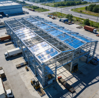 Entrepôt en acier standard galvanisé à chaud, anti-corrosion, recyclable, fabrication exquise, structure globale stable et sûre