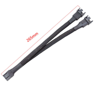 Câble répartiteur de ventilateur PWM 1 à 4 broches à manchon noir pour usage extérieur câble d'extension d'ordinateur