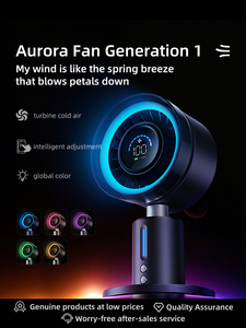 Nouveau mini ventilateur de table, circulateur d'air, 6000 mAh, rechargeable par USB, lumière LED nocturne, petit ventilateur de bureau personnel pour chambre <span class=keywords><strong>à</strong></span> coucher, maison, bureau - Product Image 2
