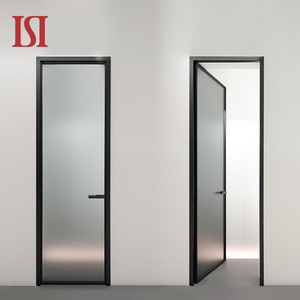 Thương hiệu hàng đầu hiện đại Thiết kế đặc biệt nội thất hợp kim nhôm kính hẹp không có khung cửa phòng tắm phòng ngủ Bản lề cửa - Product Image 1