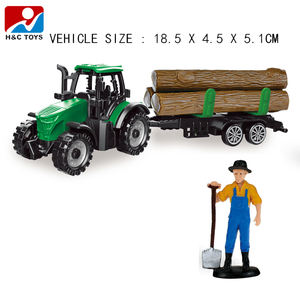 H&C TOYS HC693514 <span class=keywords><strong>Jouet</strong></span> de <span class=keywords><strong>camion</strong></span> de ferme à glissière pour enfants, tracteurs miniatures en plastique à friction avec voiture de fermier transportant un <span class=keywords><strong>jouet</strong></span> pour les enfants de 2 à 4 ans - Product Image 2
