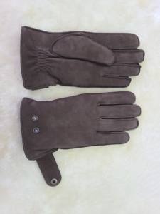 Gants en cuir <span class=keywords><strong>nubuck</strong></span> pour <span class=keywords><strong>homme</strong></span>, cuir suédé <span class=keywords><strong>nubuck</strong></span> de luxe avec ceinture réglable - Product Image 3
