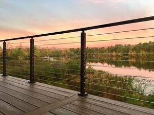 Système de garde-corps de câble ST 316 de qualité marine | Cordes en acier inoxydable de 5mm et poteaux carrés | Escalier et terrasse intérieur/extérieur - Product Image 3