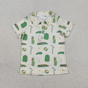 Chemises polo d'été pour garçons, imprimé golf, vêtements pour frères - Product Image 3