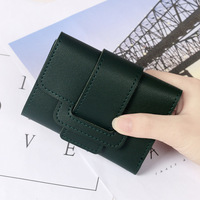 Nouveau Portefeuille Court 2024 Version Coréenne Tendance Étudiante Mignon Petit Portable Mini à Cordon Trois Volets Porte-Monnaie Femme Porte-Cartes