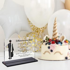 Cadeaux de Remise de Diplôme Inspirants 2026 pour Hommes et Garçons - Décoration de Bureau en Acrylique Transparent Rectangulaire pour Étudiants Universitaires, Collégiens et Lycéens - Product Image 5