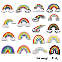 Patch en tissu brodé arc-en-ciel, patch arc-en-ciel multi-styles, patch de décoration pour chapeau de soleil et vêtements, patch pour accessoires de poupée et vêtements