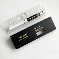 Boîte d'emballage holographique brillante pour stylo prérempli, impression UV personnalisée, marquage à chaud, boîte en papier pour stylo à injection avec insert fenêtré, plateau cadeau