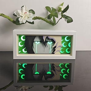 Lampe de nuit LED <span class=keywords><strong>Ulquiorra</strong></span> <span class=keywords><strong>Cifer</strong></span>, anime japonais, boîte à lumière en papier et bois découpé au laser, décoration de bureau industrielle 3D - Product Image 2