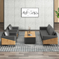 Canapé de bureau présidentiel au design moderne et luxueux, canapé de direction en cuir, ensemble de canapés de bureau luxueux