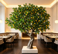 Arbre d'oranger artificiel, taille personnalisable, plante à fruits artificiels réalistes pour la décoration de la maison, du bureau, de l'hôtel, du balcon, de mariage
