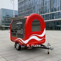 Chariot de collation commercial en acier inoxydable et camion alimentaire pour le marché de nuit Beach Park-Utilisation au détail