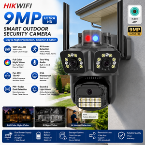 Cámara de seguridad de tres lentes y tres pantallas <span class=keywords><strong>ICsee</strong></span> 9MP 4K Sistema todo en uno Inalámbrico <span class=keywords><strong>WiFi</strong></span> PTZ Vigilancia IP para exteriores - Product Image 1